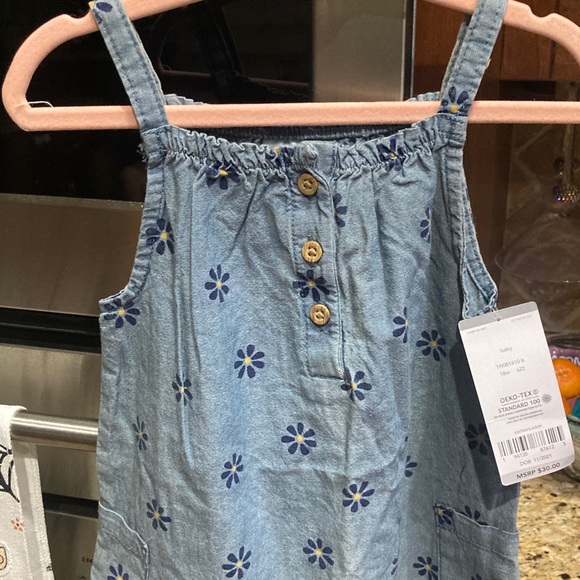 Carter's Blue Floral One Piece - 18 Months - Picture 6 of 9
